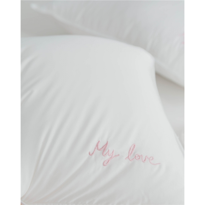 91家纺网 家纺一手货源 找家纺 时年家纺 新款80贡缎绣花枕芯48*74cm mylove