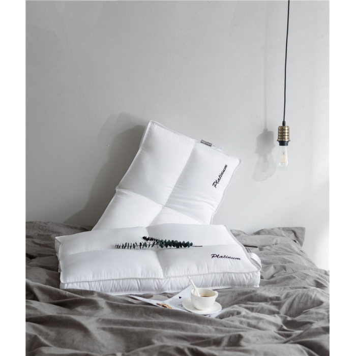 91家纺网 家纺一手货源 找家纺 时年家纺 80贡缎养生枕芯48*74cm 四格