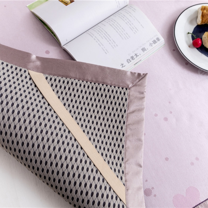 91家纺网 家纺一手货源 找家纺 时年家纺 2019新款凉席冰丝席冰露丝提花款 米奇-粉