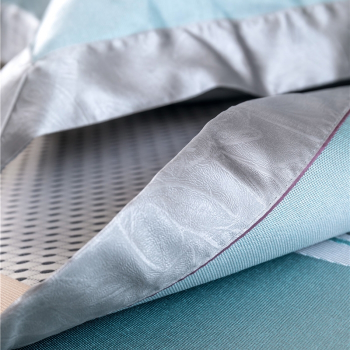 91家纺网 家纺一手货源 找家纺 时年家纺 2019新款凉席冰丝席冰露丝提花款 图腾印象-绿