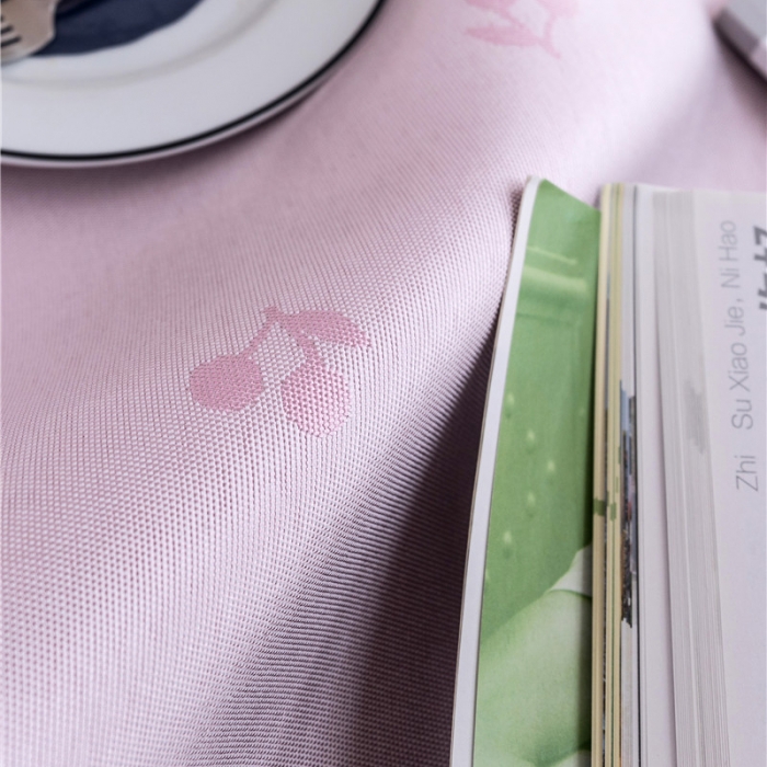 91家纺网 家纺一手货源 找家纺 时年家纺 2019新款凉席冰丝席冰露丝提花款 樱桃-粉