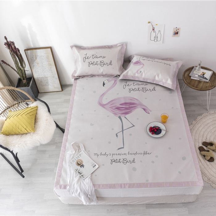 91家纺网 家纺一手货源 找家纺 时年家纺 2019新款凉席冰丝席冰露丝印花款 精灵舞者