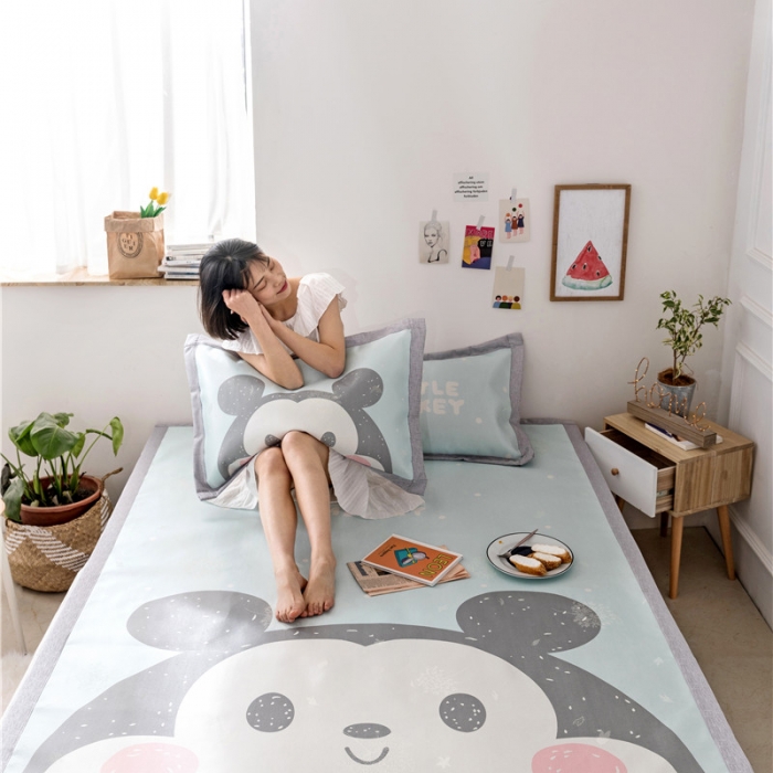 91家纺网 家纺一手货源 找家纺 （总）时年家纺 2019新款凉席冰丝席水洗养生席