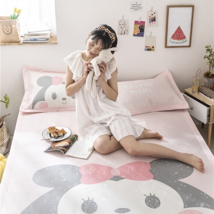 时年家纺 2019新款凉席冰丝席水洗养生席 Mini女孩
