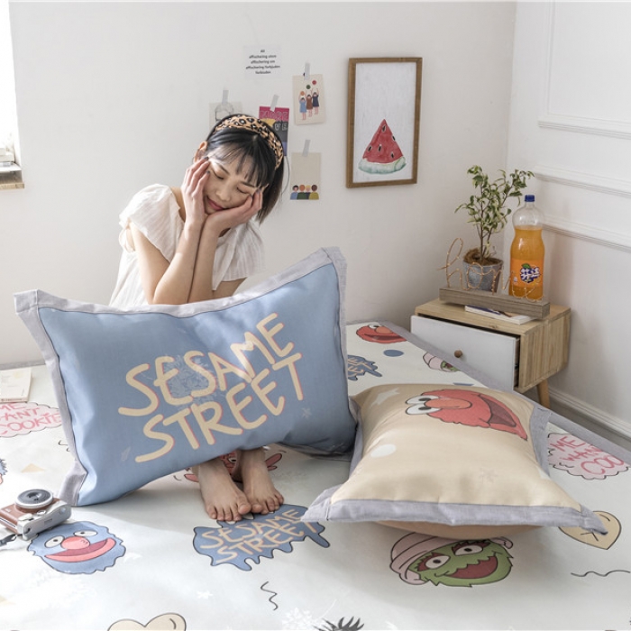 91家纺网 家纺一手货源 找家纺 时年家纺 2019新款凉席冰丝席水洗养生席 芝麻宝贝