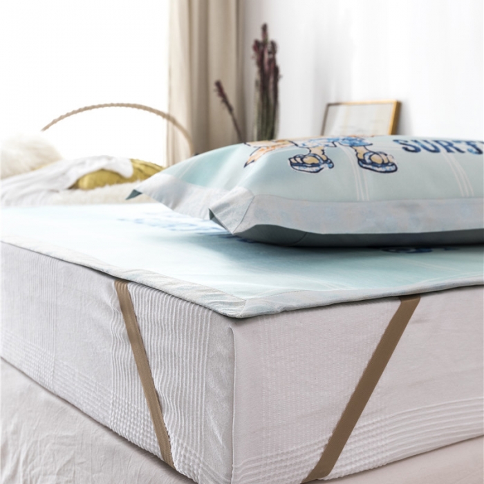 91家纺网 家纺一手货源 找家纺 时年家纺 2019新款凉席冰丝席冰露丝印花款 冲浪猩猩