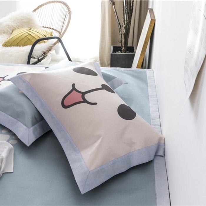 91家纺网 家纺一手货源 找家纺 时年家纺 2019新款凉席冰丝席冰露丝印花款 大熊猫