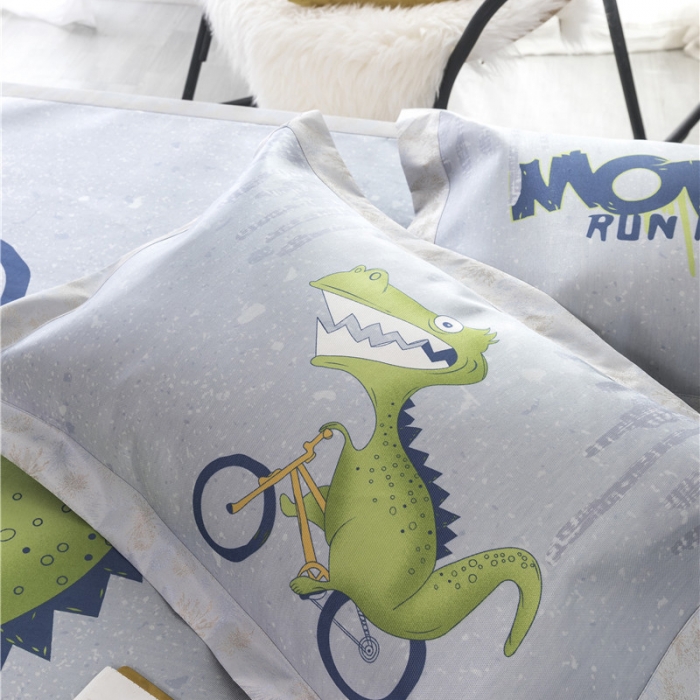 91家纺网 家纺一手货源 找家纺 时年家纺 2019新款凉席冰丝席冰露丝印花款 单车恐龙