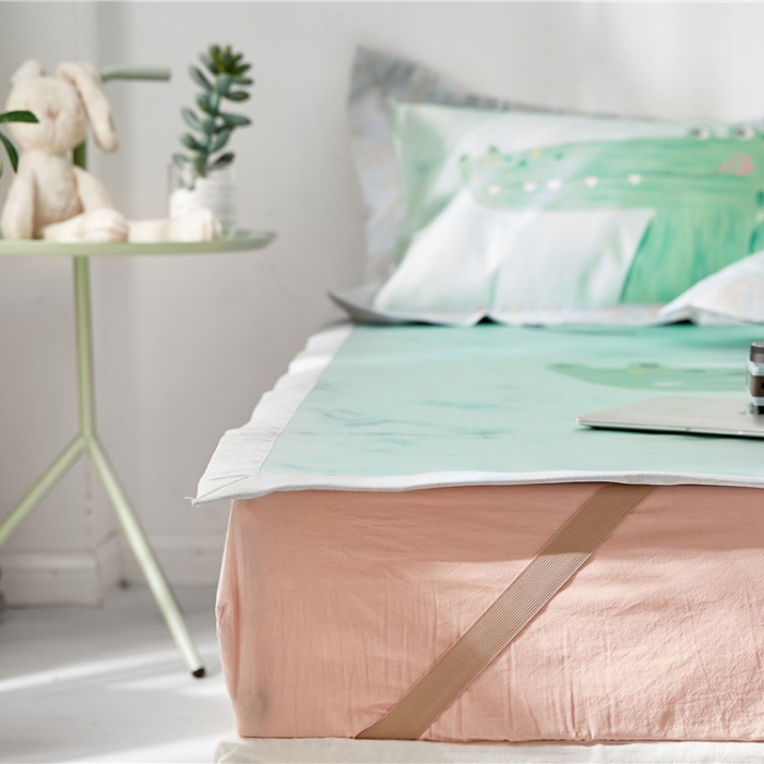 91家纺网 家纺一手货源 找家纺 时年家纺 2019新款凉席冰丝席冰露丝印花款 鳄鱼君（2）