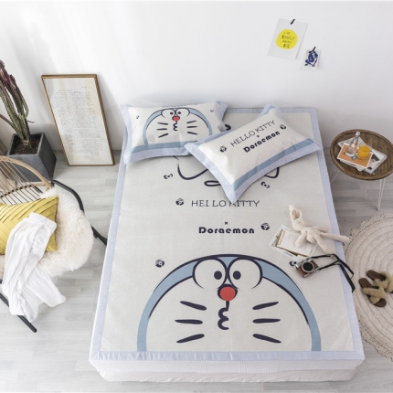 时年家纺 2019新款凉席冰丝席冰露丝印花款 快乐伙伴