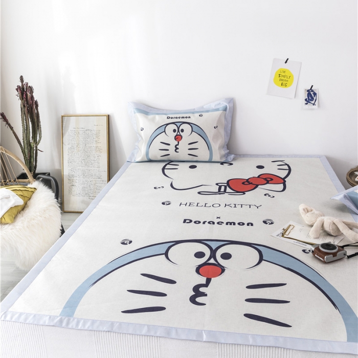 91家纺网 家纺一手货源 找家纺 时年家纺 2019新款凉席冰丝席冰露丝印花款 快乐伙伴