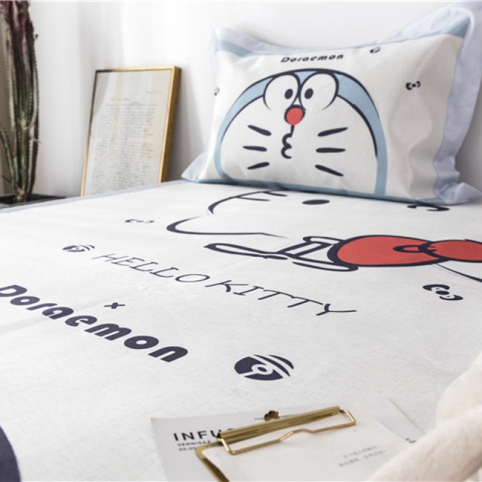 91家纺网 家纺一手货源 找家纺 时年家纺 2019新款凉席冰丝席冰露丝印花款 快乐伙伴