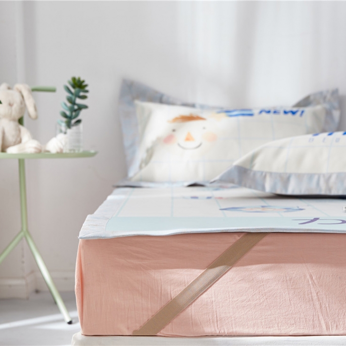 91家纺网 家纺一手货源 找家纺 时年家纺 2019新款凉席冰丝席冰露丝印花款 牛奶男孩（2）