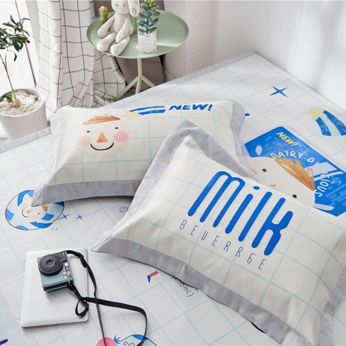 91家纺网 家纺一手货源 找家纺 时年家纺 2019新款凉席冰丝席冰露丝印花款 牛奶男孩（2）