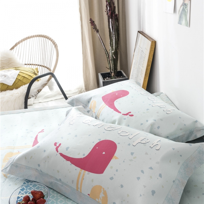 91家纺网 家纺一手货源 找家纺 时年家纺 2019新款凉席冰丝席冰露丝印花款 奇幻森林