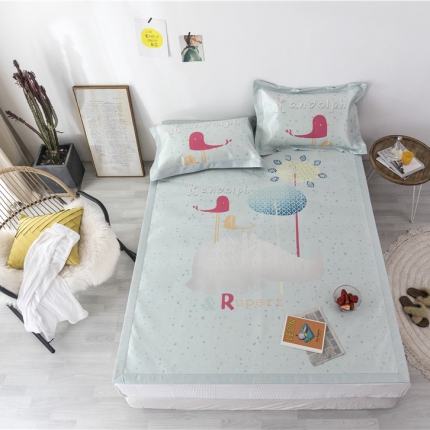 时年家纺 2019新款凉席冰丝席冰露丝印花款 奇幻森林