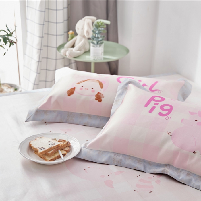 91家纺网 家纺一手货源 找家纺 时年家纺 2019新款凉席冰丝席冰露丝印花款 猪猪女孩（2）