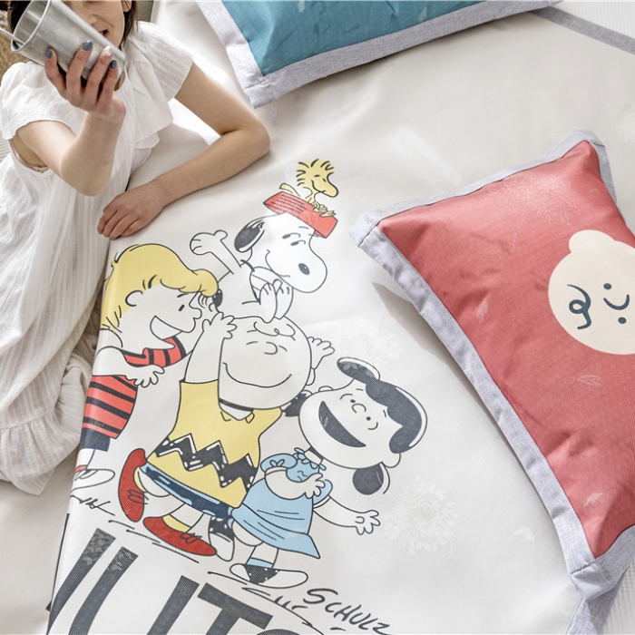 91家纺网 家纺一手货源 找家纺 时年家纺 2019新款凉席冰丝席水洗养生席 小伙伴们