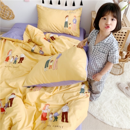 91家纺网 家纺一手货源 找家纺 （总）时年家纺 2019新款全棉小可爱系列四件套 床单款