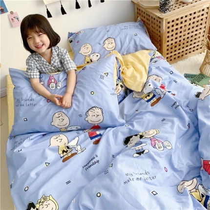 91家纺网 家纺一手货源 找家纺 （总）时年家纺 2019新款全棉小可爱系列四件套 床单款