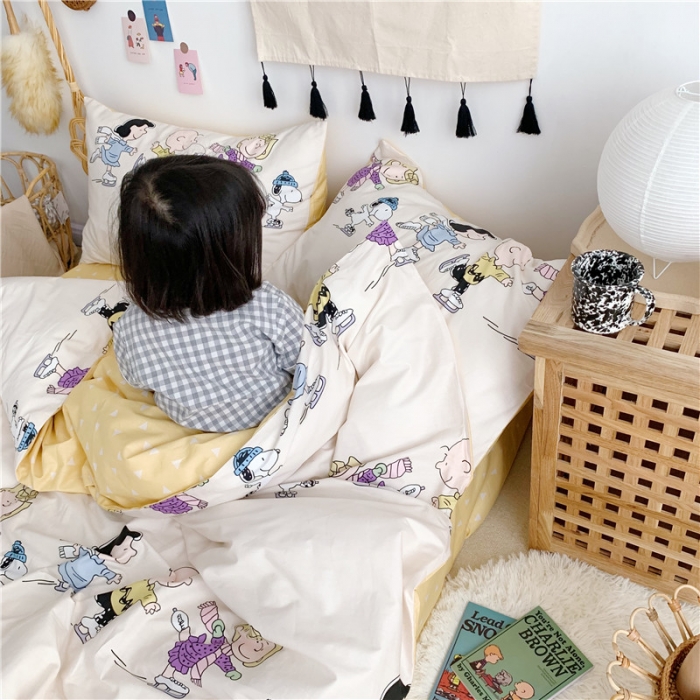 91家纺网 家纺一手货源 找家纺 （总）时年家纺 2019新款全棉小可爱系列四件套 床单款