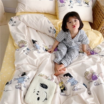 （总）时年家纺 2019新款全棉小可爱系列四件套 床笠款