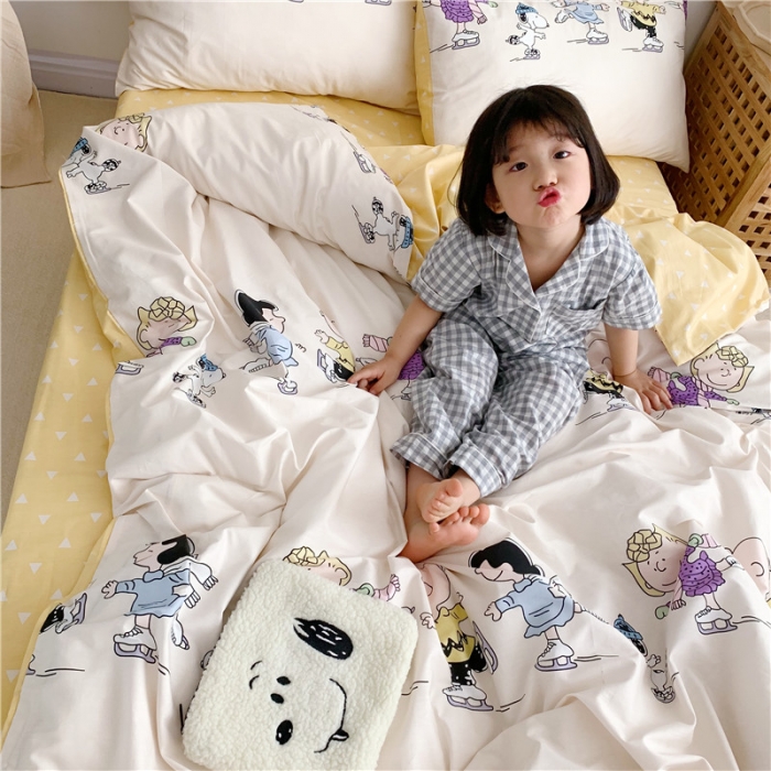 91家纺网 家纺一手货源 找家纺 （总）时年家纺 2019新款全棉小可爱系列四件套 床单款