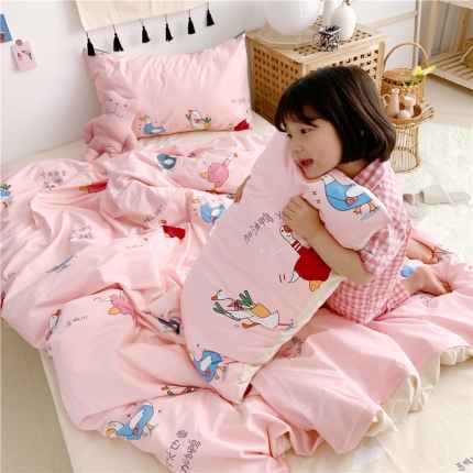 时年家纺 2019新款全棉小可爱系列四件套 床单款 加油鸭