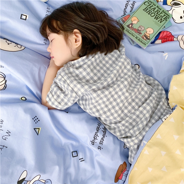 91家纺网 家纺一手货源 找家纺 时年家纺 2019新款全棉小可爱系列四件套 床单款 小伙伴