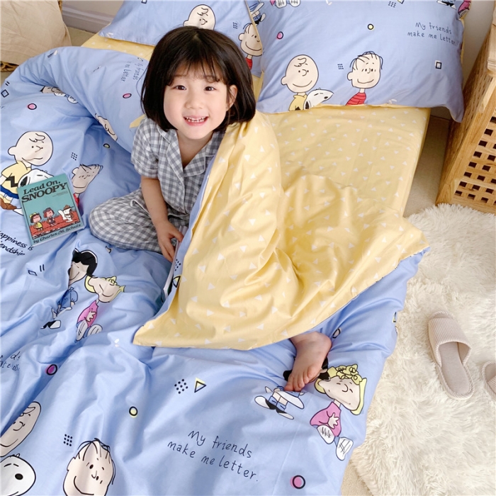 91家纺网 家纺一手货源 找家纺 时年家纺 2019新款全棉小可爱系列四件套 床单款 小伙伴