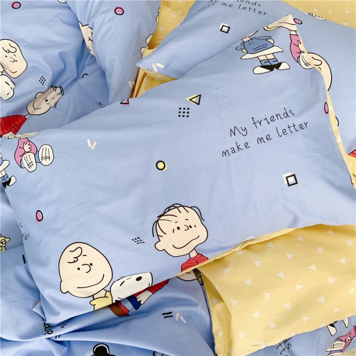 91家纺网 家纺一手货源 找家纺 时年家纺 2019新款全棉小可爱系列四件套 床单款 小伙伴