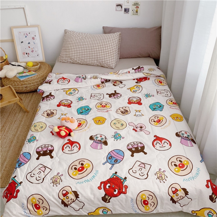 91家纺网 家纺一手货源 找家纺 时年家纺 2019新款全棉羽丝卡通夏被 面包超人