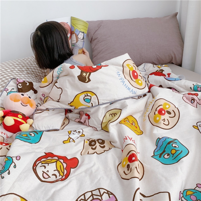 91家纺网 家纺一手货源 找家纺 时年家纺 2019新款全棉羽丝卡通夏被 面包超人