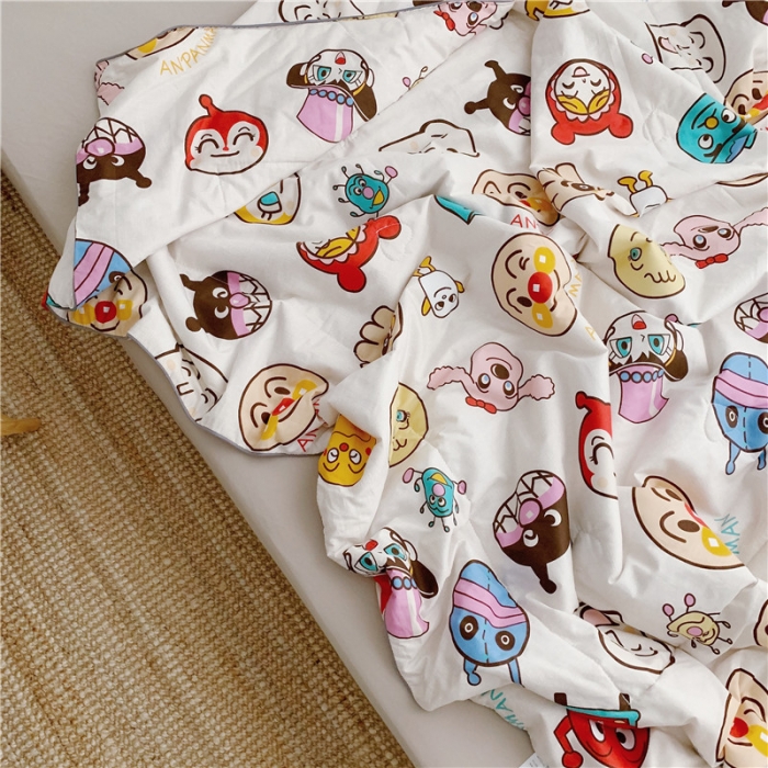 91家纺网 家纺一手货源 找家纺 时年家纺 2019新款全棉羽丝卡通夏被 面包超人