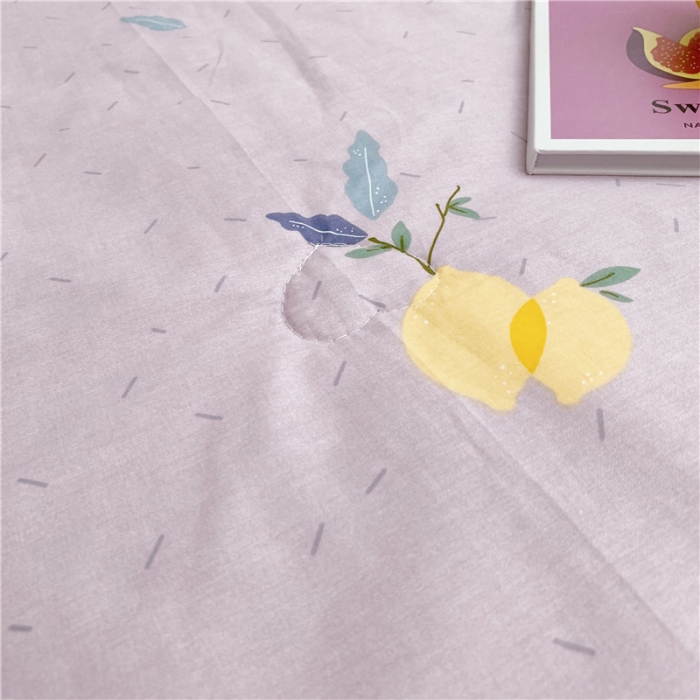 91家纺网 家纺一手货源 找家纺 时年家纺 2019新款全棉羽丝卡通夏被 柠檬