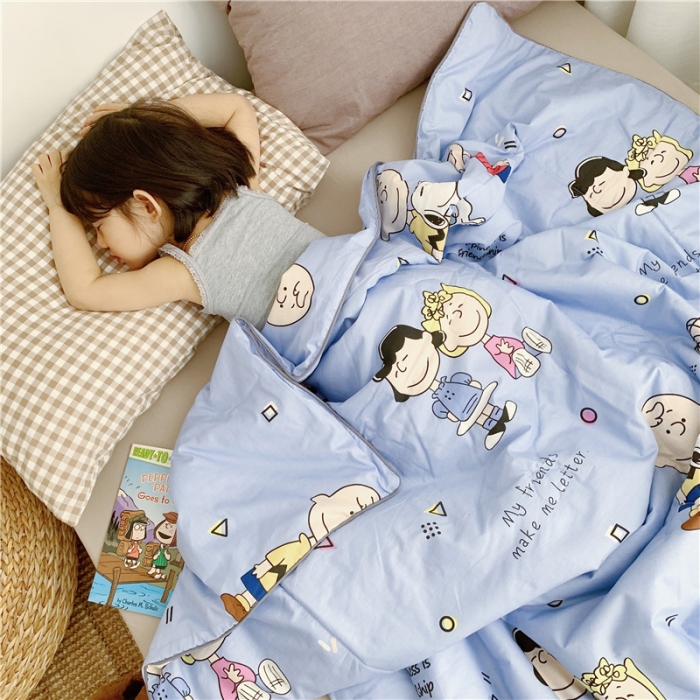 91家纺网 家纺一手货源 找家纺 时年家纺 2019新款全棉羽丝卡通夏被 小伙伴