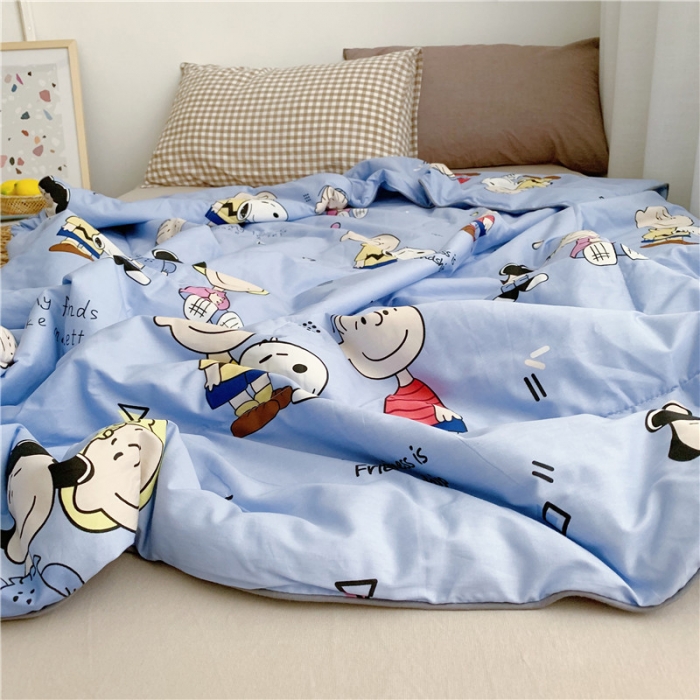 91家纺网 家纺一手货源 找家纺 时年家纺 2019新款全棉羽丝卡通夏被 小伙伴