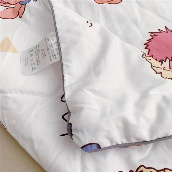 91家纺网 家纺一手货源 找家纺 时年家纺 2019新款全棉羽丝卡通夏被 芝麻宝贝