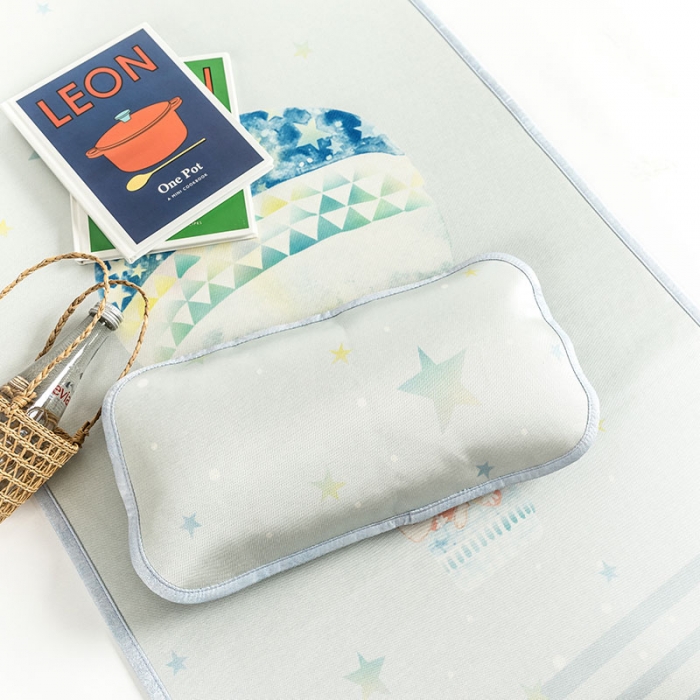 91家纺网 家纺一手货源 找家纺 时年 冰露丝婴童席60*120+枕套(送荞麦枕头)棚拍热气球