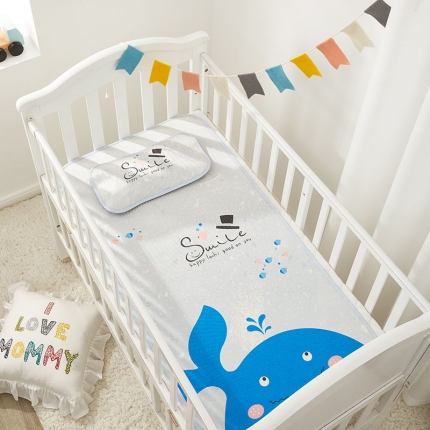 时年 冰露丝婴童席60*120+枕套（送荞麦枕头）棚拍小鲸鱼