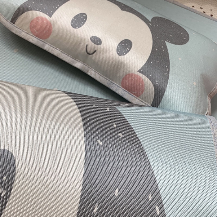 91家纺网 家纺一手货源 找家纺 时年冰露丝婴童席60*120+枕套送荞麦枕头实拍miki男孩