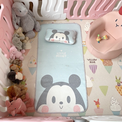 时年冰露丝婴童席60*120+枕套送荞麦枕头实拍miki男孩