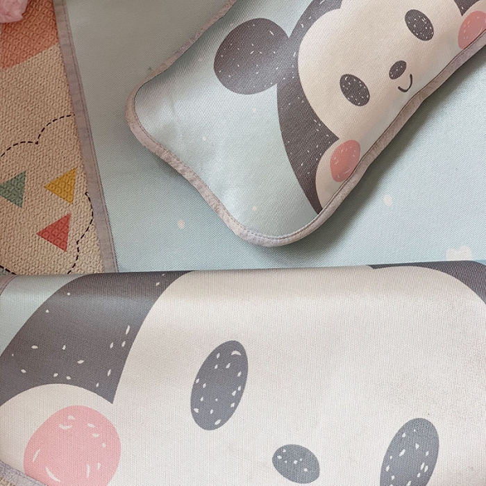 91家纺网 家纺一手货源 找家纺 时年冰露丝婴童席60*120+枕套送荞麦枕头实拍miki男孩