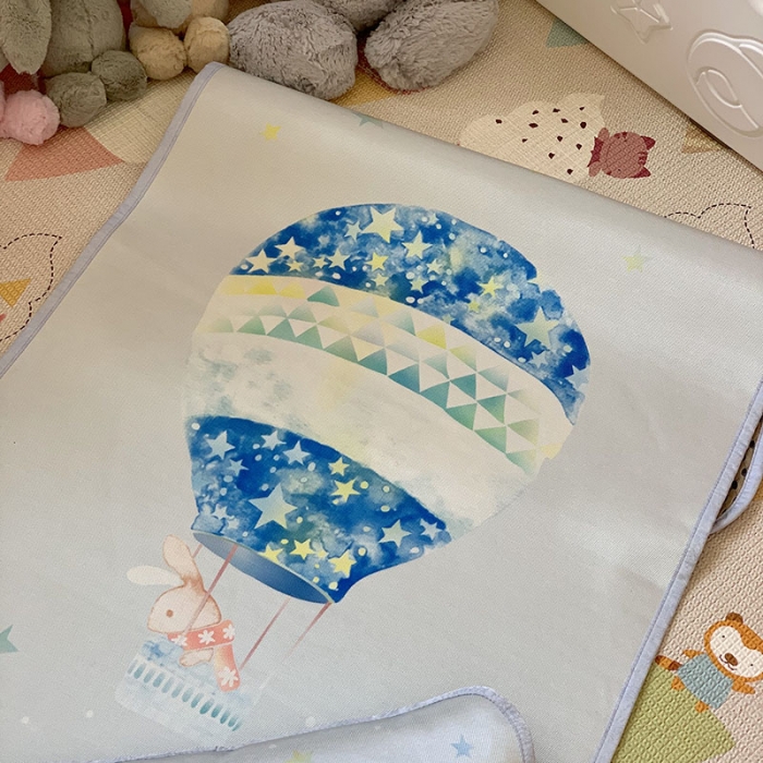 91家纺网 家纺一手货源 找家纺 时年 冰露丝婴童席60*120+枕套（送荞麦枕头）实拍热气球