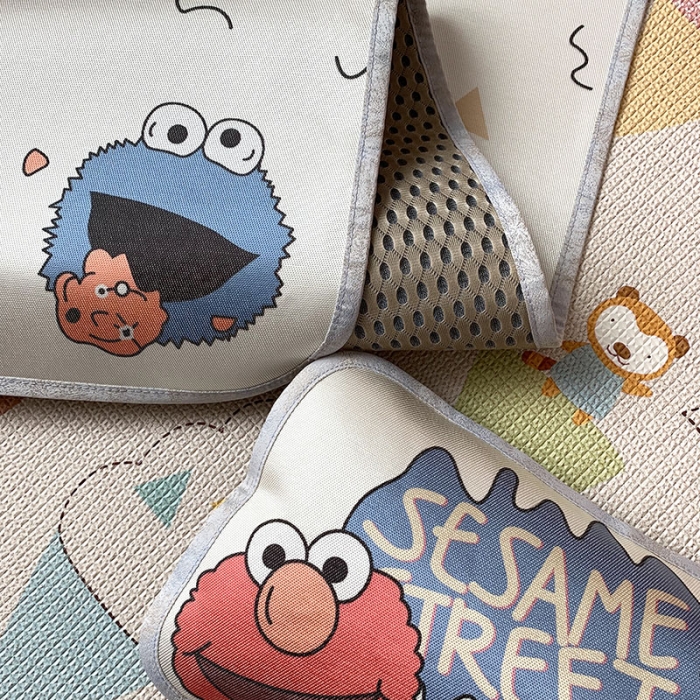 91家纺网 家纺一手货源 找家纺 时年冰露丝婴童席60*120+枕套（送荞麦枕头）实拍芝麻宝贝