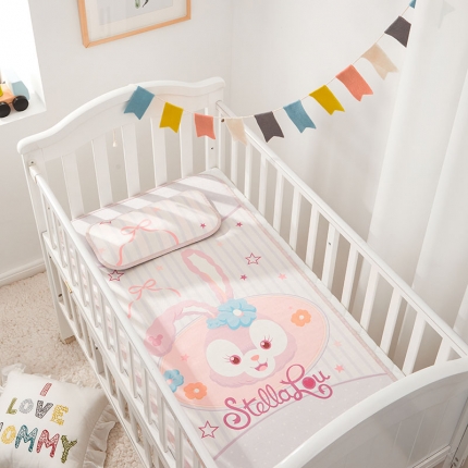 91家纺网 家纺一手货源 找家纺 （总）时年 冰露丝婴童席60*120+枕套（送荞麦枕头）棚拍