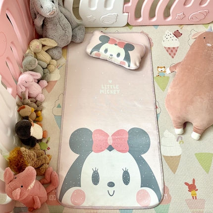 91家纺网 家纺一手货源 找家纺 （总）时年 冰露丝婴童席60*120+枕套（送荞麦枕头）实拍