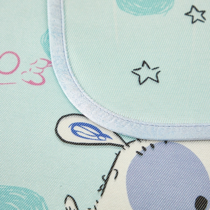 91家纺网 家纺一手货源 找家纺 时年 冰露丝婴童席60*120+枕套（送荞麦枕头）棚拍圆点狗