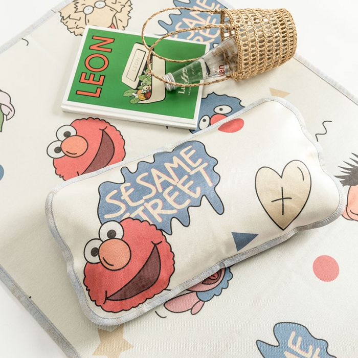 91家纺网 家纺一手货源 找家纺 时年冰露丝婴童席60*120+枕套（送荞麦枕头）棚拍芝麻宝贝