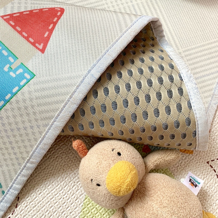 91家纺网 家纺一手货源 找家纺 时年冰露丝婴童席60*120+枕套（送荞麦枕头）实拍恐龙宝宝